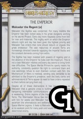 The Emperor, Malcador the Regent (a)